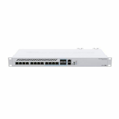 Picture of MikroTik CRS312-4C+8XG-RM, with RouterOS L5, 1U rackmount