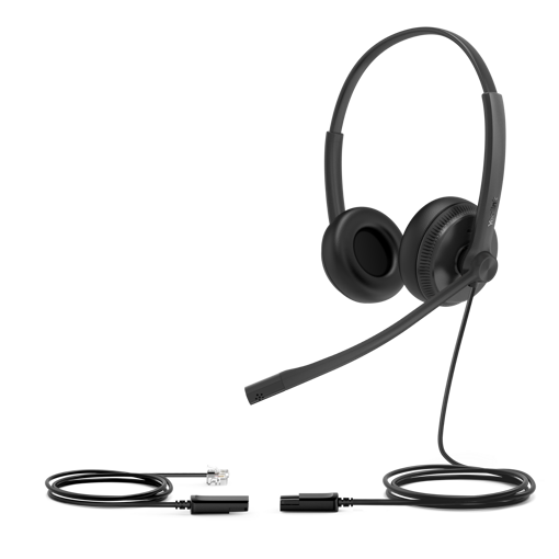 Picture of Yealink YHS34-DUO, Entry-level RJ9 headset, Binaural, Leathe